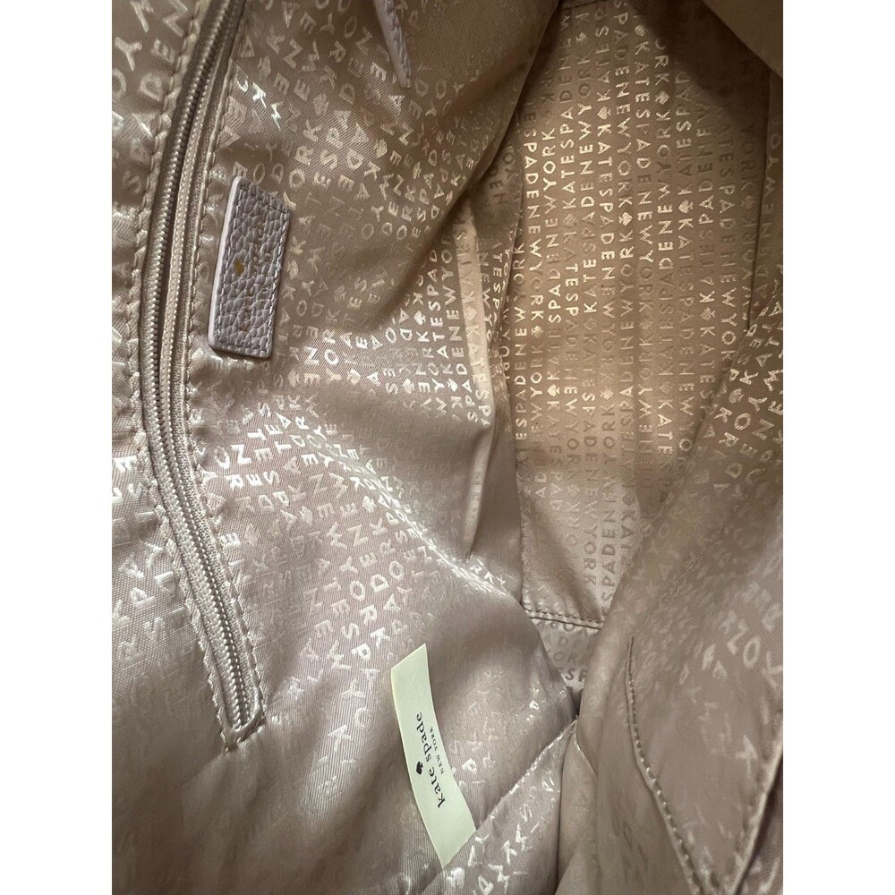“Kate Spade Beige Leather Handbag Shoulder Tote Purse Women Stylish Bag” - Picture 10 of 11